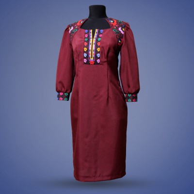 Embroidered dress "Sunset at Meadow"